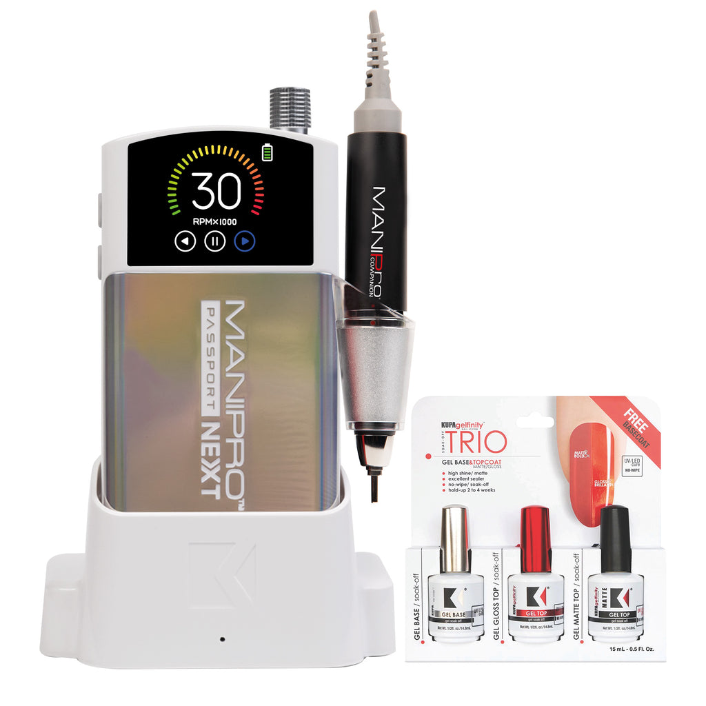 マニプロ ネクストネイルマシン Next Complete White & Gel Trio Pack Bundle – Kupa Inc